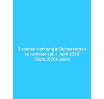 Dreizimmerwohnung - 1.070,00&nbsp;EUR Kaltmiete, ca.&nbsp; 72,00&nbsp;m&sup2; in Beimerstetten (PLZ: 89179)