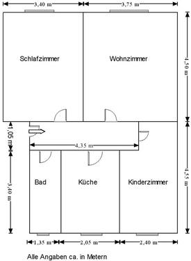 Foto - 3 Zimmer Dachgeschoßwohnung zur Miete in Mühlau