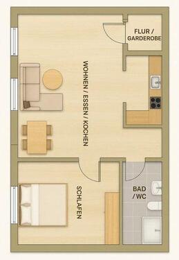 Foto - 2 Zimmer Etagenwohnung zum Kaufen in Ludwigsburg