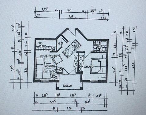 Foto - 2 Zimmer Wohnung möbliert - 1.000,00 EUR Kaltmiete,