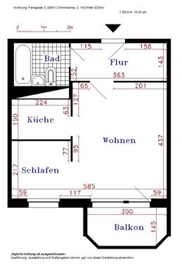 Foto - 1 Zimmer Etagenwohnung zur Miete in Crimmitschau