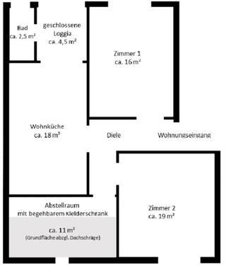 Foto - 3 Zimmer Etagenwohnung zur Miete in Mülheim an der Ruhr
