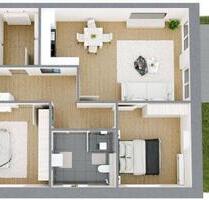 Moderne 3-Zimmer-Erdgeschosswohnung mit Terrasse in Leschede - Emsbüren
