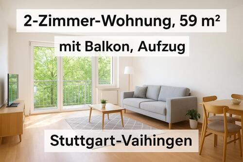 Foto - 2-Zi Wohnung 59 m² mit Balkon – Zentrum Stuttgart-Vaihingen