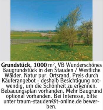 Foto - Baugrundstücke - 360.000,00&nbsp;EUR Kaufpreis, ca.&nbsp; 0,00&nbsp;m&sup2;