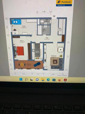 Foto - 3 12 Zimmer-Etagenwohnung, Balkon, 71711 Murr