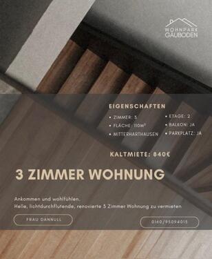 Foto - Neu renovierte großzügige 3 Zimmer Wohnung zu vermieten