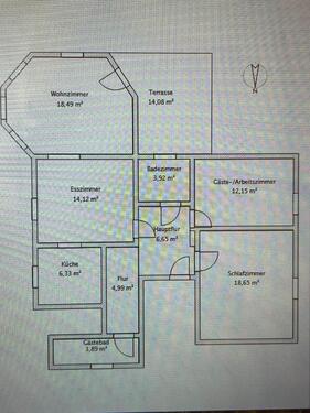 Foto - 3,5 Zimmerwohnung mit Terrasse - 650,00 EUR Kaltmiete, ca.  95,00 m²