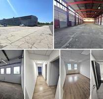 Tolle Kombi - 1 Industriehalle mit Kranbahn + 2 gr. Rolltore + 2 Warmlager + 3 Büro's + Freifläche - Leipzig Südwest
