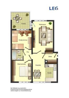 Foto - 3 Zimmer Etagenwohnung zur Miete in Duisburg