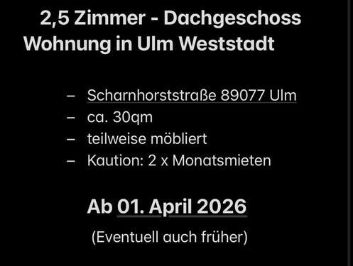 Foto - 2,5 DG Wohnung in Ulm Weststadt 89077