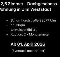2,5 DG Wohnung in Ulm Weststadt 89077