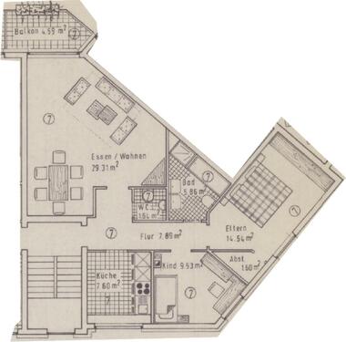 Foto - 3 Zimmer Etagenwohnung in Hilden
