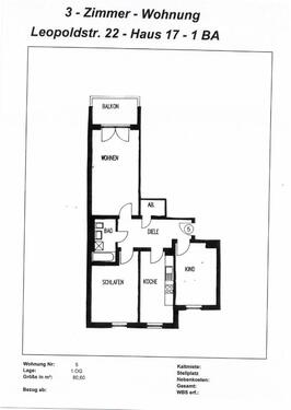 Foto - 3 Zimmer Etagenwohnung zur Miete in Chemnitz