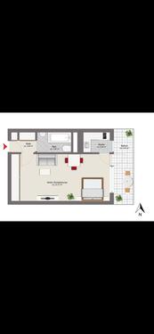 Foto - Apartment 36qm zu vermieten - 1.160,00 EUR Kaltmiete, ca.  36,00 m²