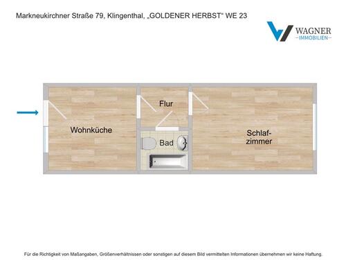 Foto - 2 Zimmer Etagenwohnung zur Miete in Klingenthal