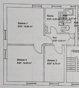Foto - 3-Zimmer-Wohnung mit Küche & Bad in ruhiger Lage