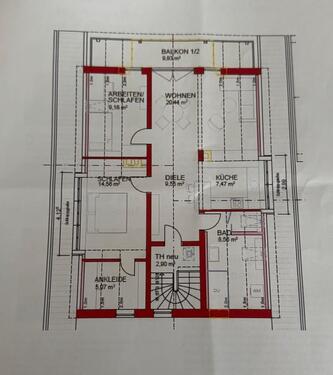 Foto - Dachgeschosswohnung 3 zi - 1.570,00&nbsp;EUR Kaltmiete, ca.&nbsp; 80,00&nbsp;m&sup2;