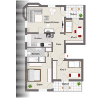 Schöne 4-Zimmer-Wohnung (ca. 82 m²) mit Garage & Balkon!!! - Deggendorf