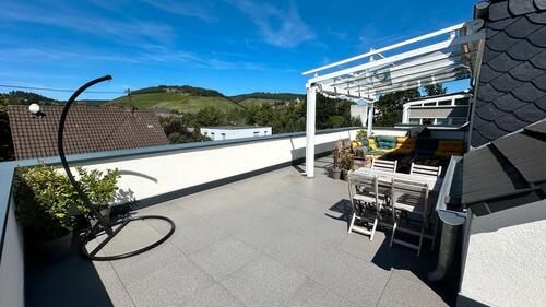 Foto - Saarburg – schönes Penthouse mit großer Terrasse und Burgblick