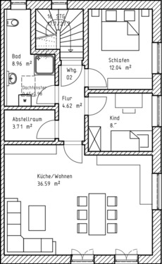 Foto - 3 Zimmer Etagenwohnung zur Miete in Massing