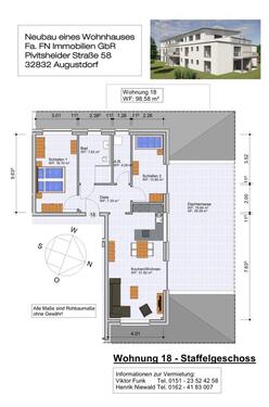 Foto - 98 m2 Penthouse- Wohnung in Augustdorf zu vermieten