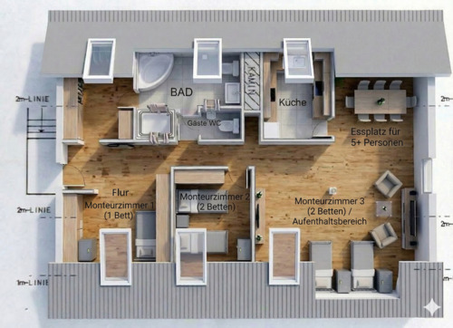 Foto - Raum MAHD - Monteurunterkunft Projektwohnung