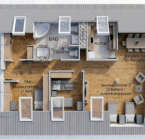 Raum MAHD - Monteurunterkunft Projektwohnung - Weinheim