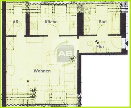 Foto - 1 Zimmer Dachgeschoßwohnung zur Miete in Zwickau