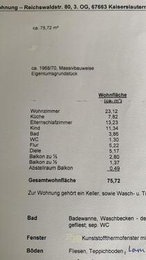 Foto - 3 Zimmer Etagenwohnung zum Kaufen in Kaiserslautern