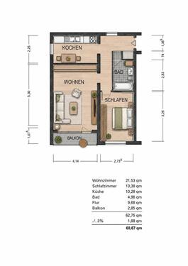 Foto - 2 Zimmer Etagenwohnung zum Kaufen in Bad König