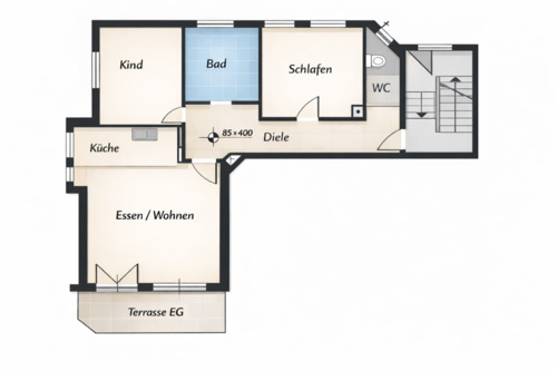 Foto - 3 Zimmer Erdgeschoßwohnung zur Miete in Erlangen