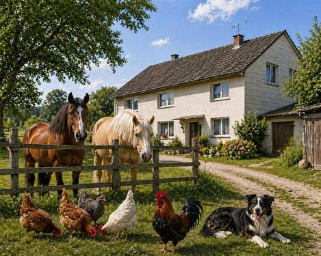 Foto - Hofstelle, Bauernhof, grosses Grundstück, Zweifamilienhaus