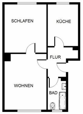 Foto - Schöne 2-Zimmer-Wohung mit Balkon und hochwertiger Küche!