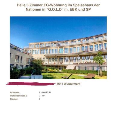 Foto - 3 Raum Wohnung Wustermark (20 min bis Berliner Innenstadt)