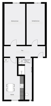 Foto - Erstbezug nach Totalsanierung: 2-Zimmerwohnung mit Wohnküche