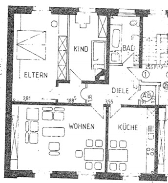 Foto - Etagenwohnung zur Miete in Rheine