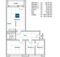 Hier lässt es sich aushalten: individuelle 4-Zimmer-Wohnung mit Ausblick. - Dresden Prohlis