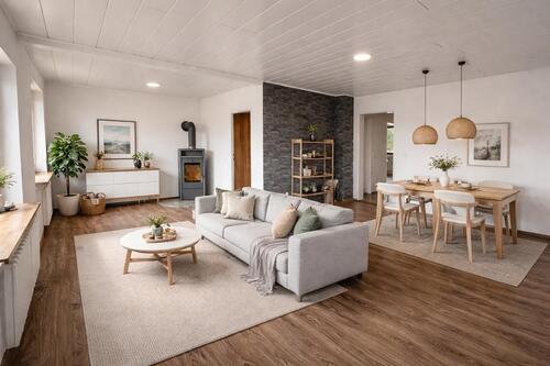 Foto - Helle 2-Zimmerwohnung mit Balkon, Schwedenofen & Blick ins Grüne