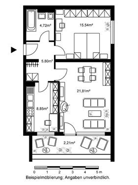 Foto - 2 Zimmer Etagenwohnung zur Miete in Wiesbaden