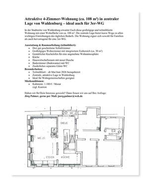 Foto - 4 Zimmer Etagenwohnung zur Miete in Waldenburg