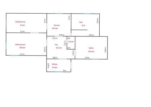 Foto - 2 12 Zimmer Wohnung zur Miete - 550,00 EUR Kaltmiete,