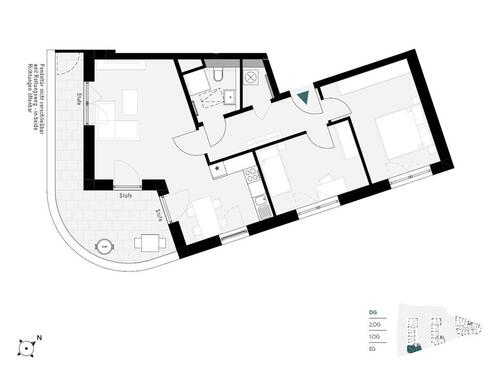 Foto - 3 Zimmer Dachgeschoßwohnung in Crailsheim