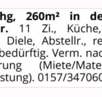 DG - Whg 260m² - KM 1.300,-€ - 1.300,00&nbsp;EUR Kaltmiete, ca.&nbsp; 260,00&nbsp;m&sup2; in Lüdenscheid (PLZ: 58511) Staberg