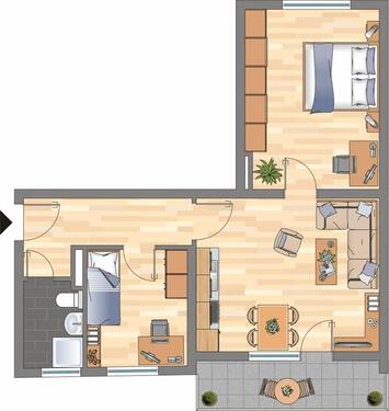 Foto - 2.5 Zimmer Etagenwohnung in Duisburg