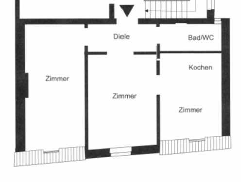 Foto - Teilmöblierte 2,5 Zi, 60qm Altbauwohnung