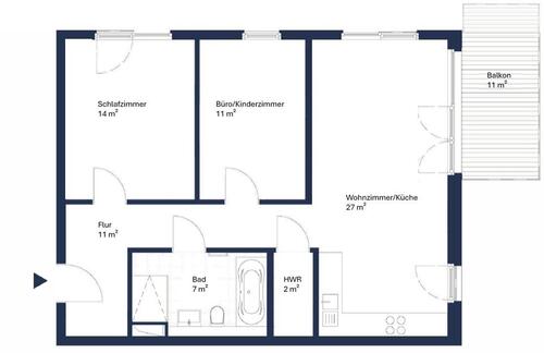 Foto - 3 Zimmer Etagenwohnung zur Miete in Berlin
