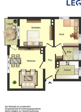 Foto - 3 Zimmer Etagenwohnung zur Miete in Ibbenbüren