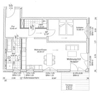 Foto - 2-Zimmer-EG-Wohnung (80 m²) in Seenähe in Neuruppin zu vermieten