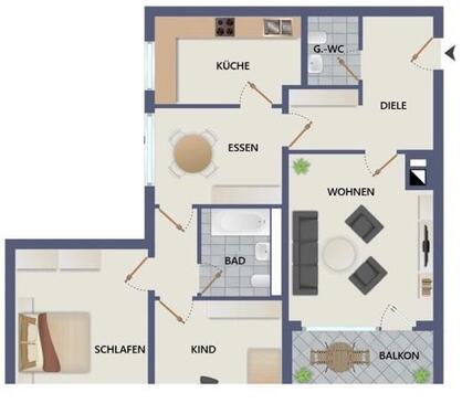 Foto - Frisch Renovierte 3 Zimmer Wohnung in Radevormwald